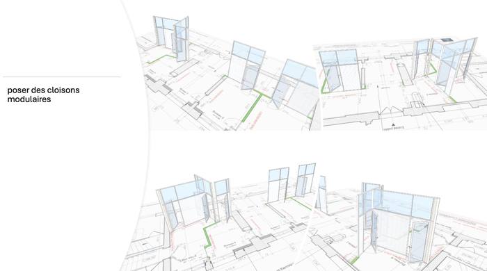 Réalisation de plan cloison modulaire et suivi de chantier
