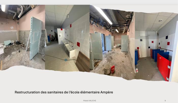 Suivi d’un chantier de réhabilitation sanitaire dans une école maternelle à Paris